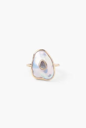 14k Oasis Ring White Pearl