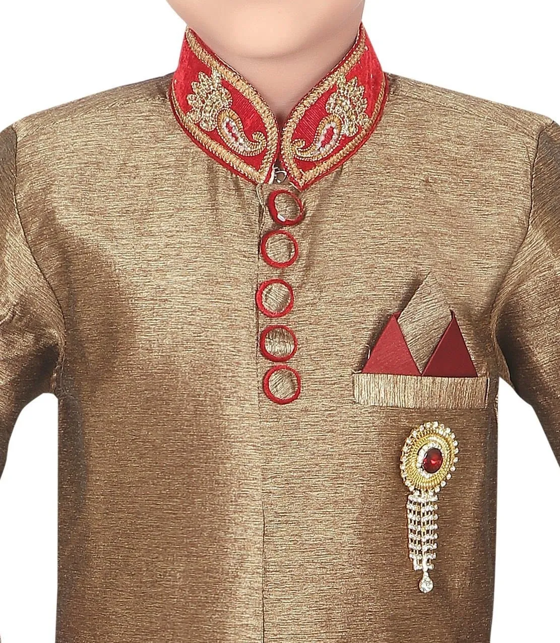 AHHAAAA Kid's Ethnic Sherwani and Breeches Set for Boys