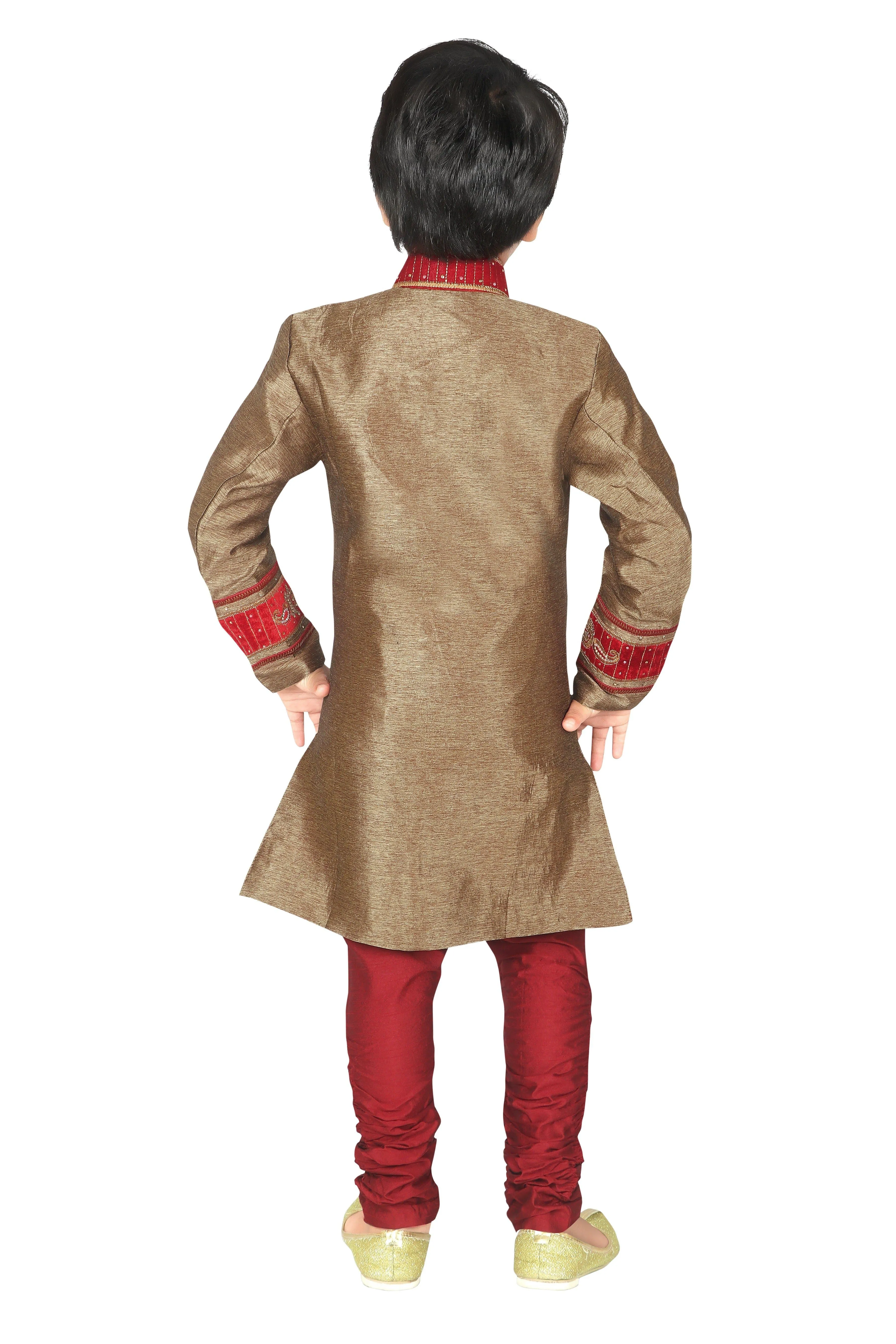 AHHAAAA Kid's Ethnic Sherwani and Breeches Set for Boys