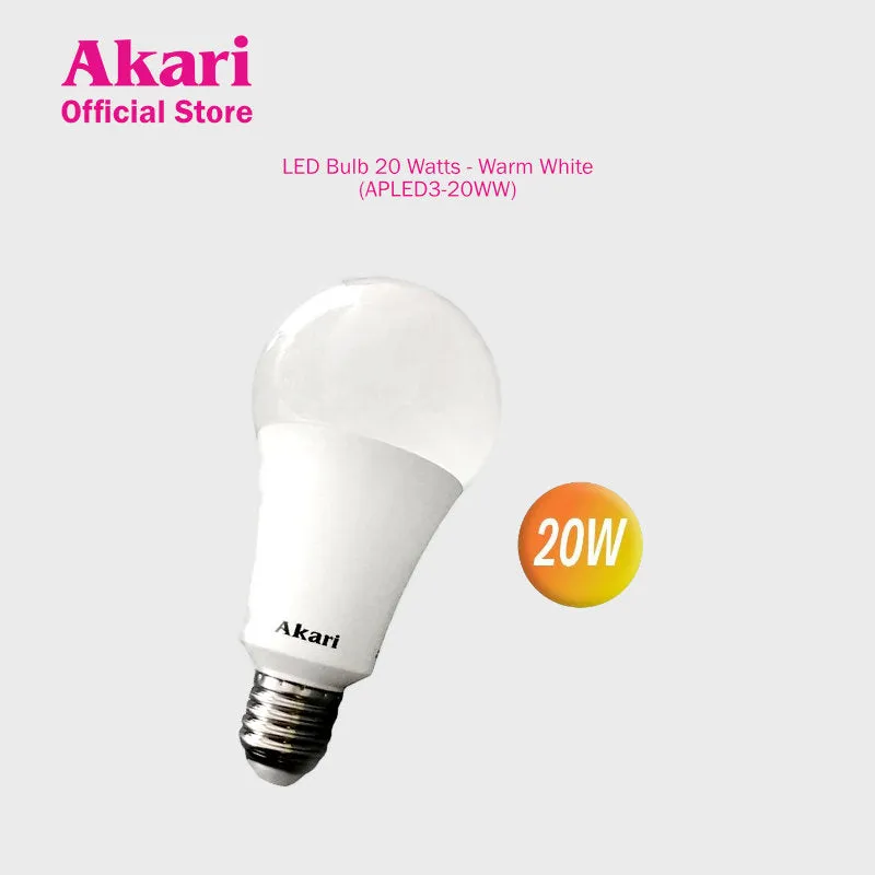 Akari LED Bulb 20 Watts - Warm White (APLED3-20WW)