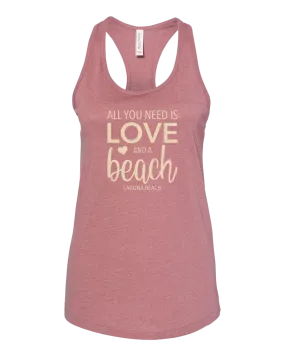 All You Need Is Love Tank Top - Heather Mauve