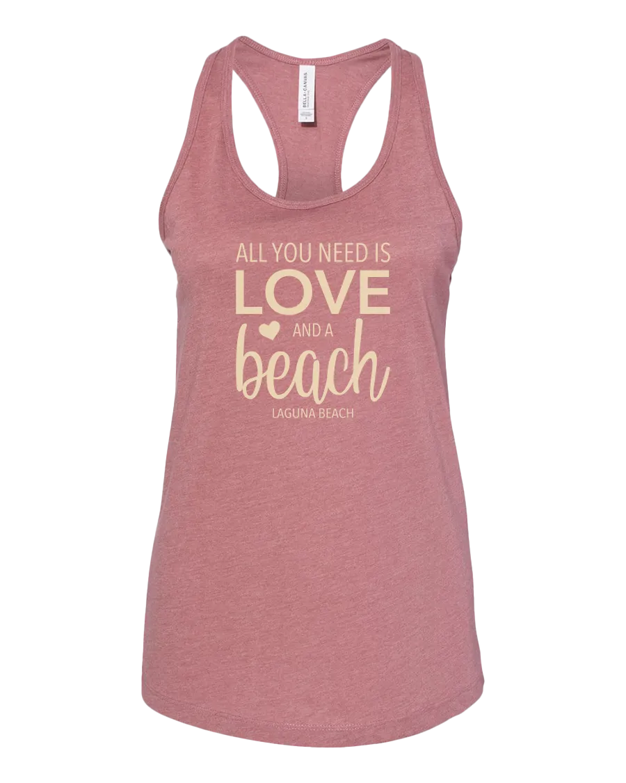 All You Need Is Love Tank Top - Heather Mauve