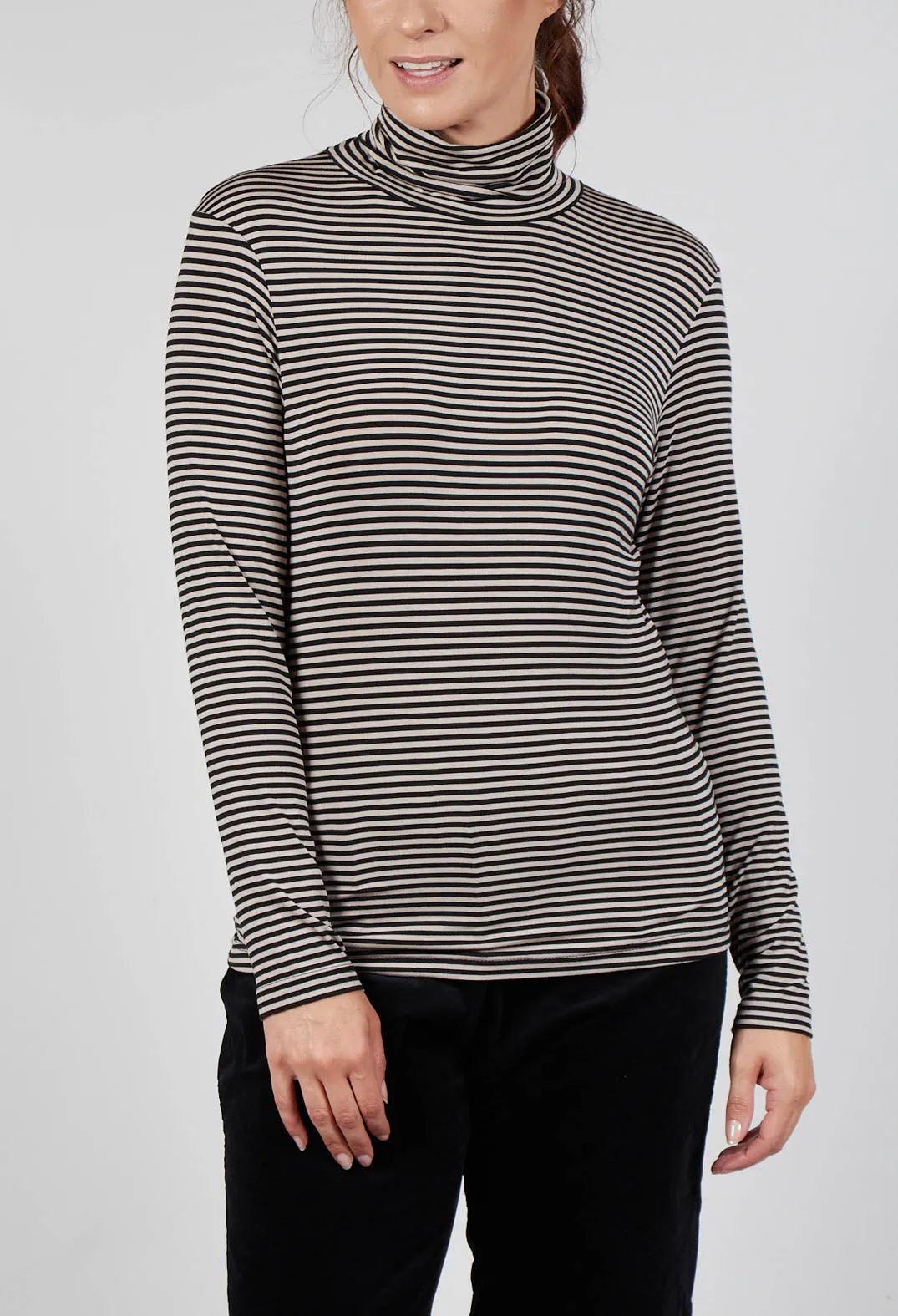 Baobab MR T Shirt in Nero Stripe