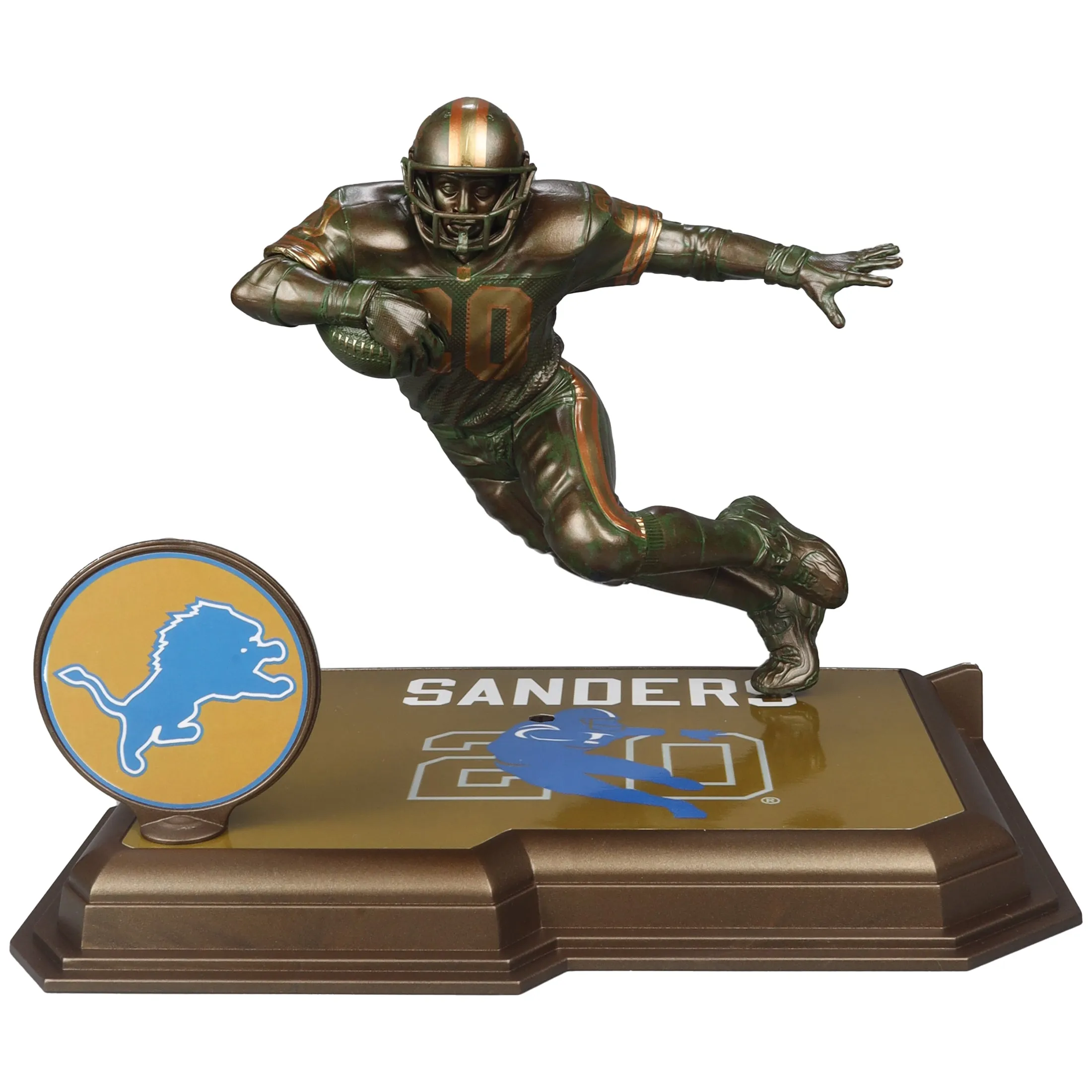 Barry Sanders Detroit Lions McFarlane’s SportsPicks NFL Legacy Series Bronze Gold Label Figure