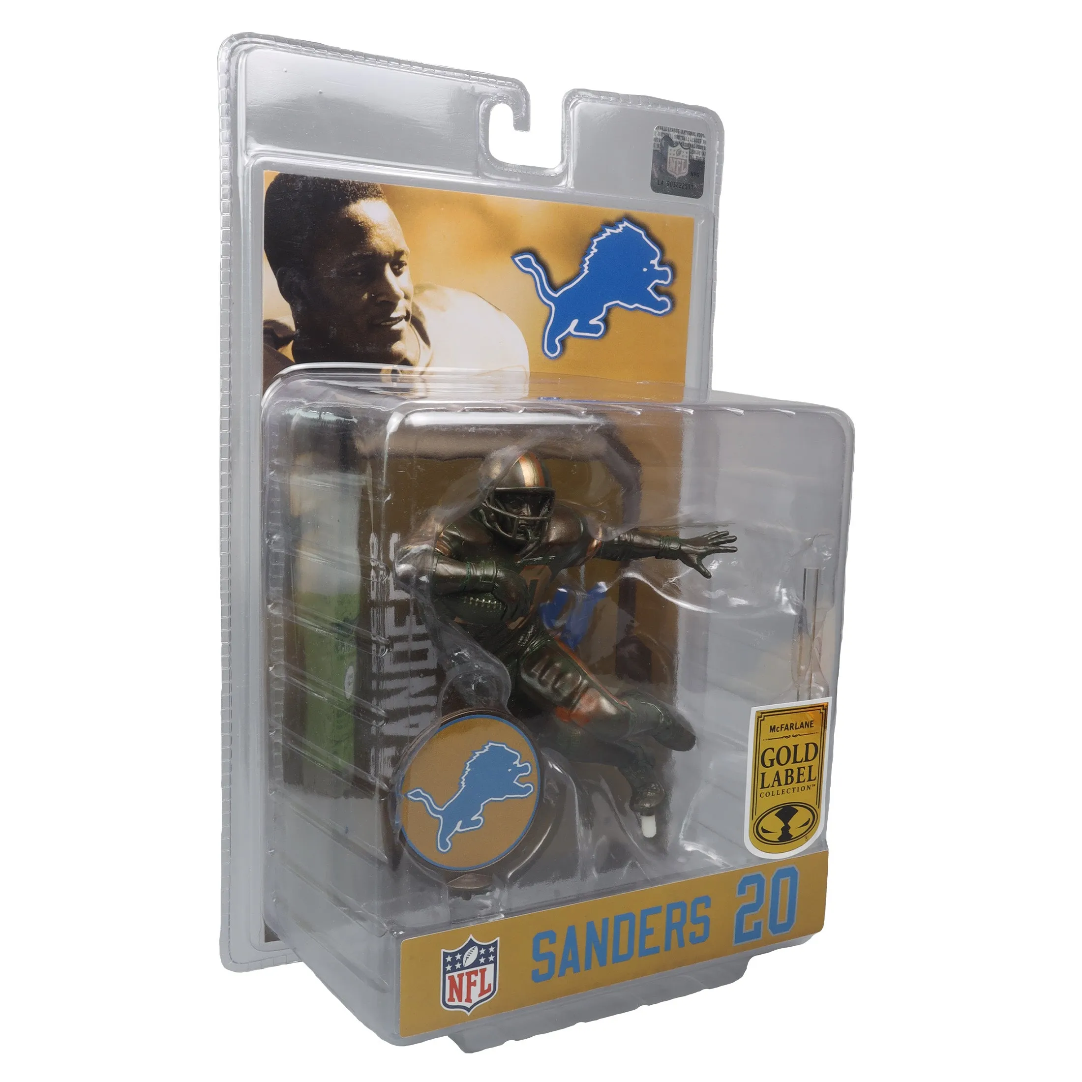 Barry Sanders Detroit Lions McFarlane’s SportsPicks NFL Legacy Series Bronze Gold Label Figure