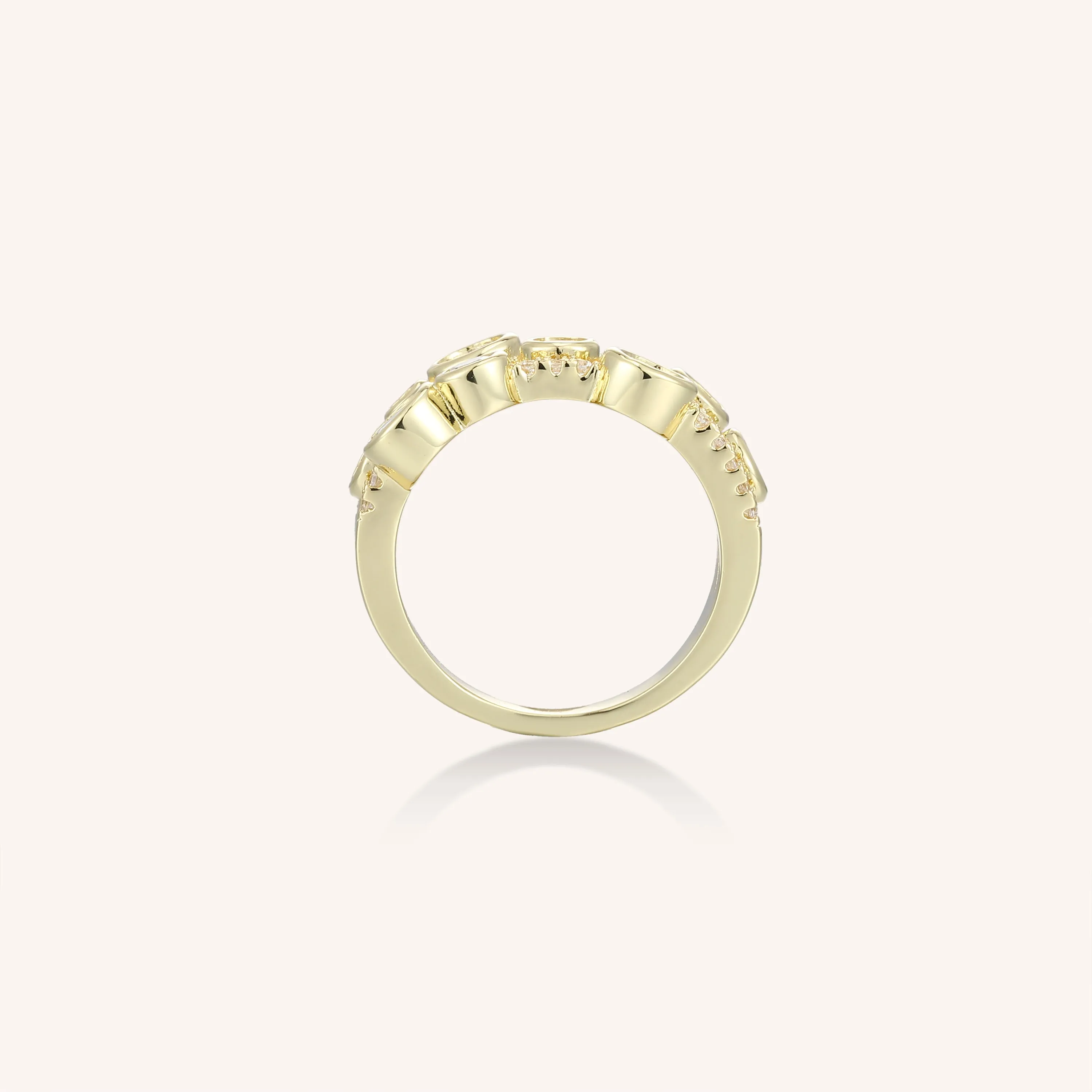 Bejeweled Clustered Crystal Ring