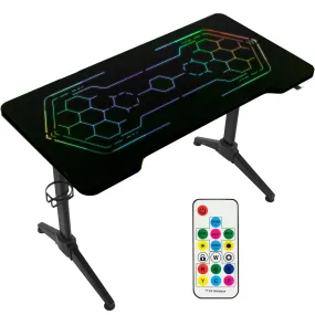 Black 48" x 24" Gaming Desk w/ RGB LED Lights (48")