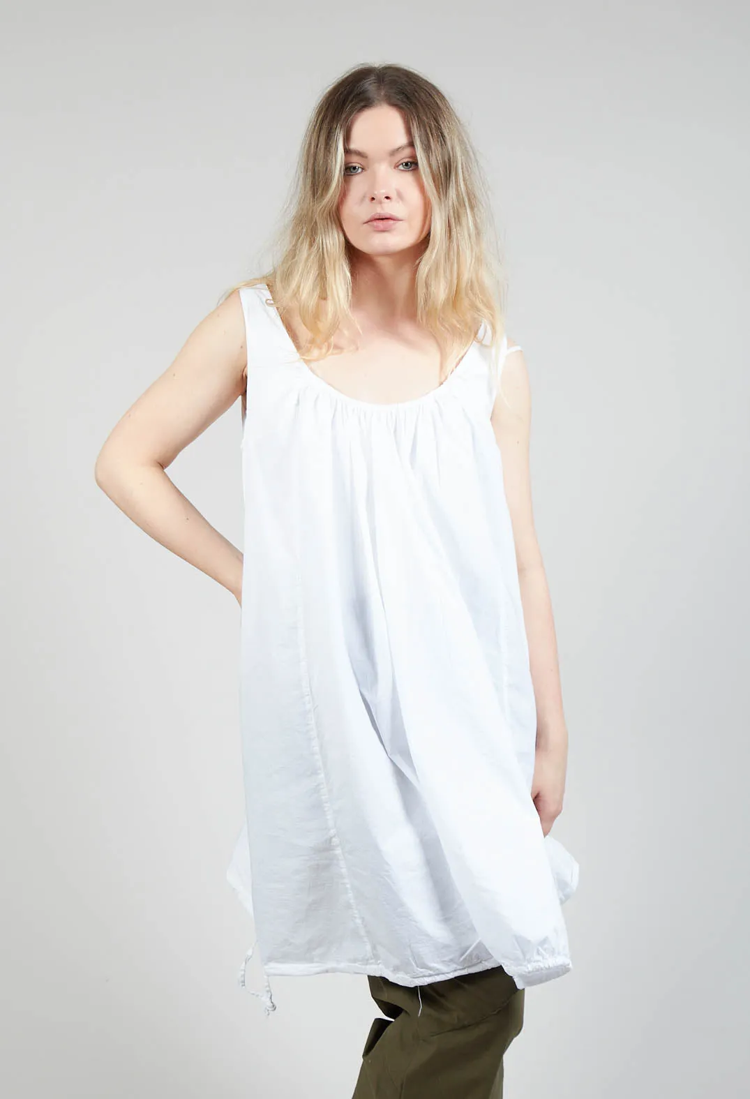 Boat Neckline Top in Bianco