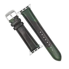 Classic LPA Camo Leather Strap in Green Camo (Apple Watch)