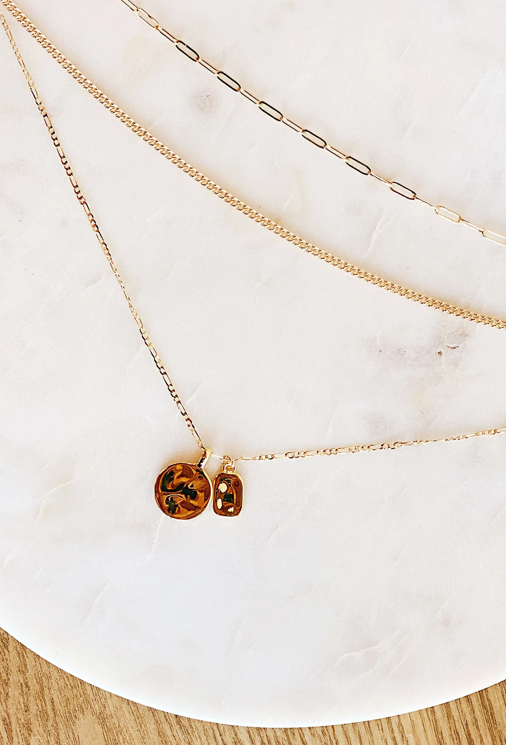 Columbus Coin & Charm Necklace