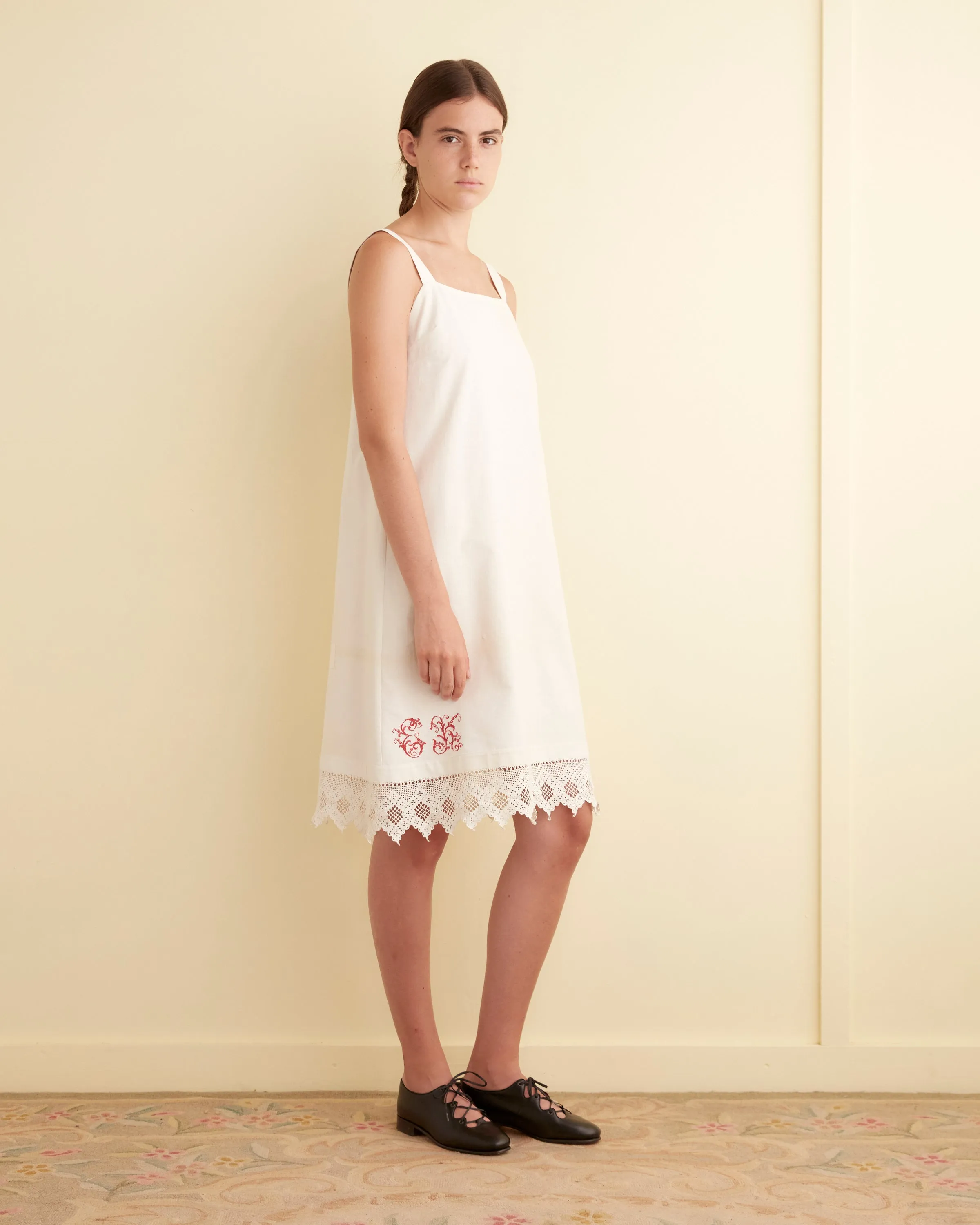 Cross-Stitch Monogram Dress - S