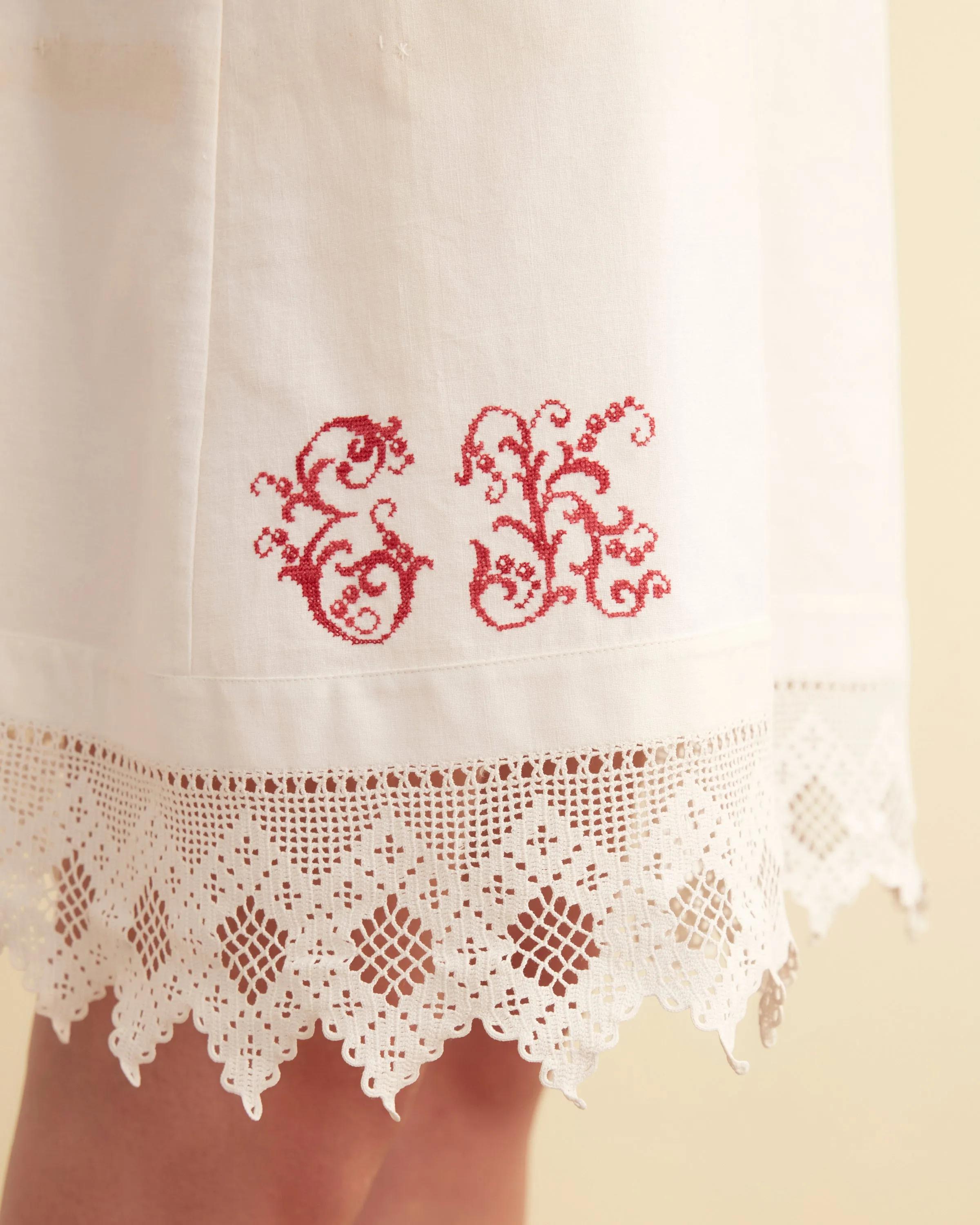 Cross-Stitch Monogram Dress - S