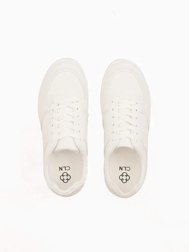 Custard Lace-up Sneakers