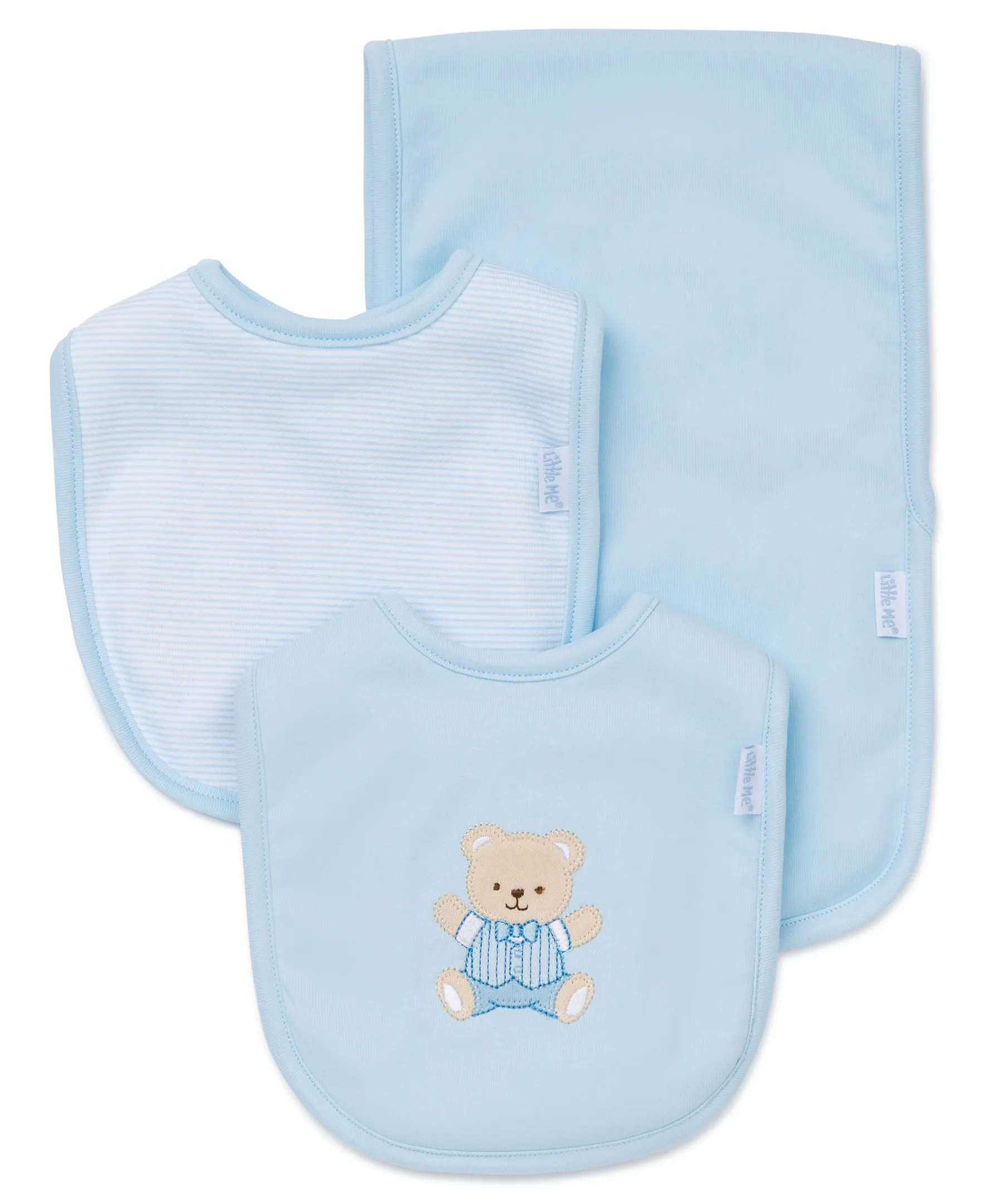 Cute Bear Bib & Burp Set