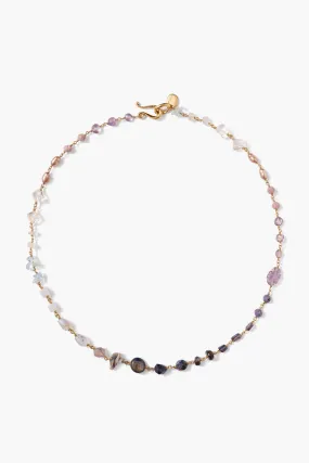 Daphne Beaded Necklace Iolite Mix