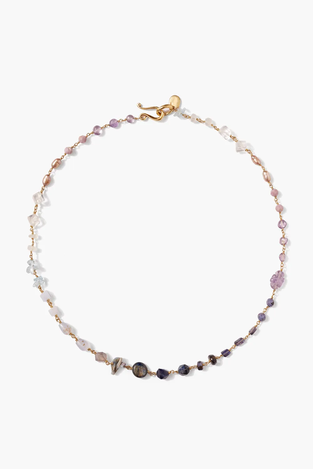 Daphne Beaded Necklace Iolite Mix