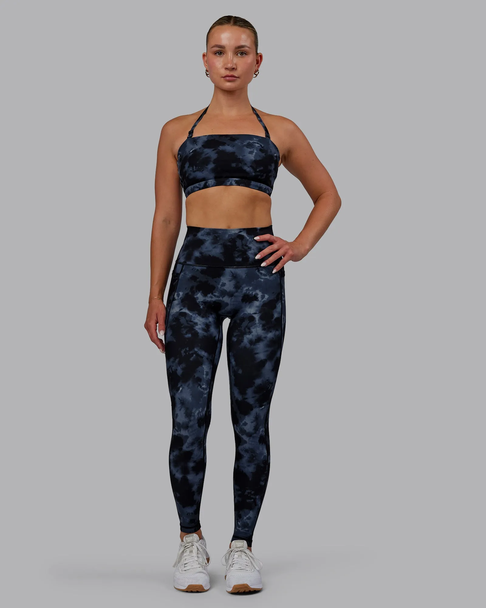 Fusion Full Length Leggings - Tie Dye-Midnight