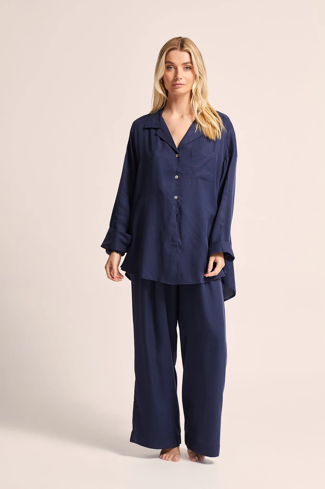 Genevieve Tencel™ Pyjama Set - Navy