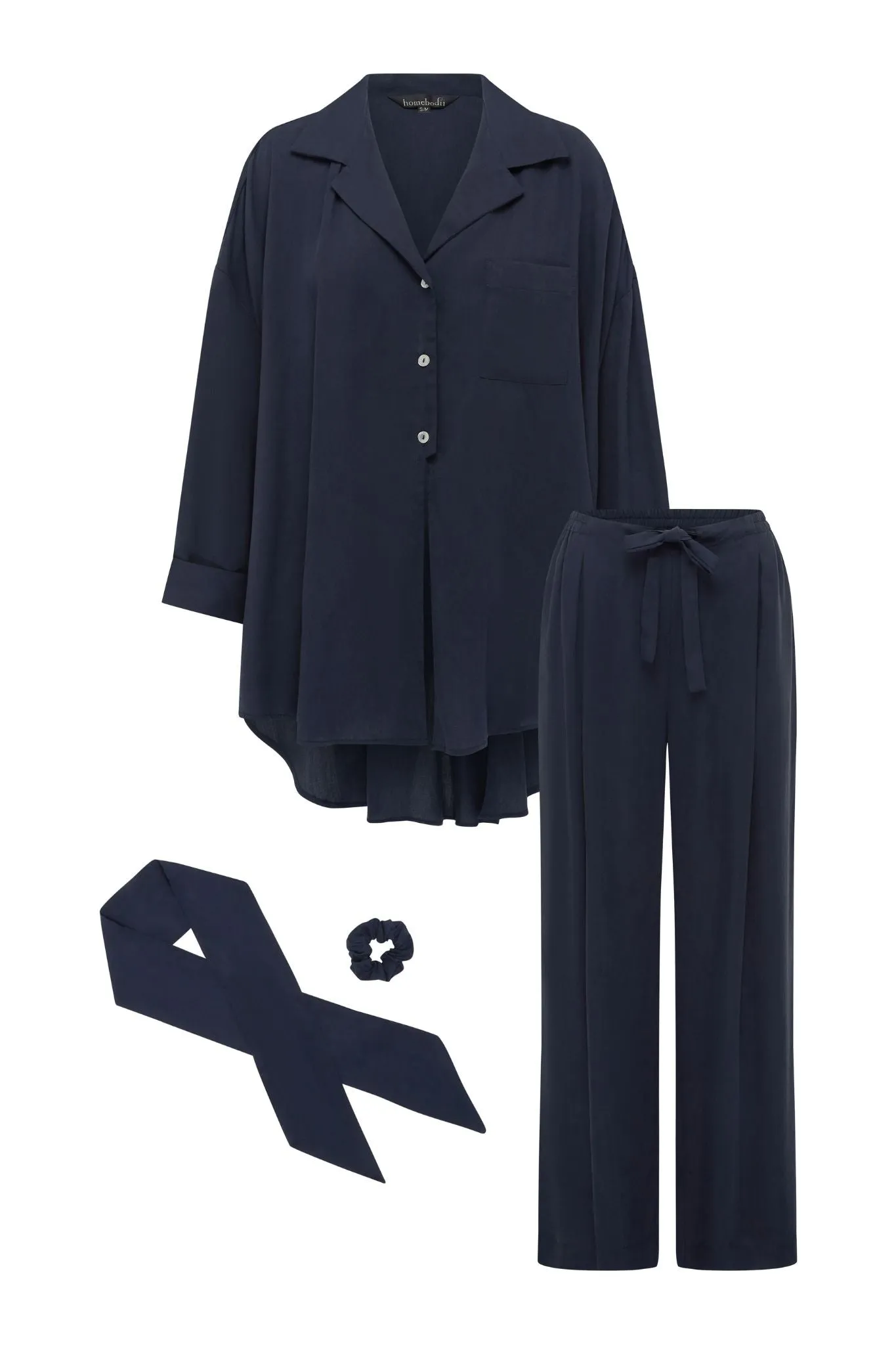 Genevieve Tencel™ Pyjama Set - Navy