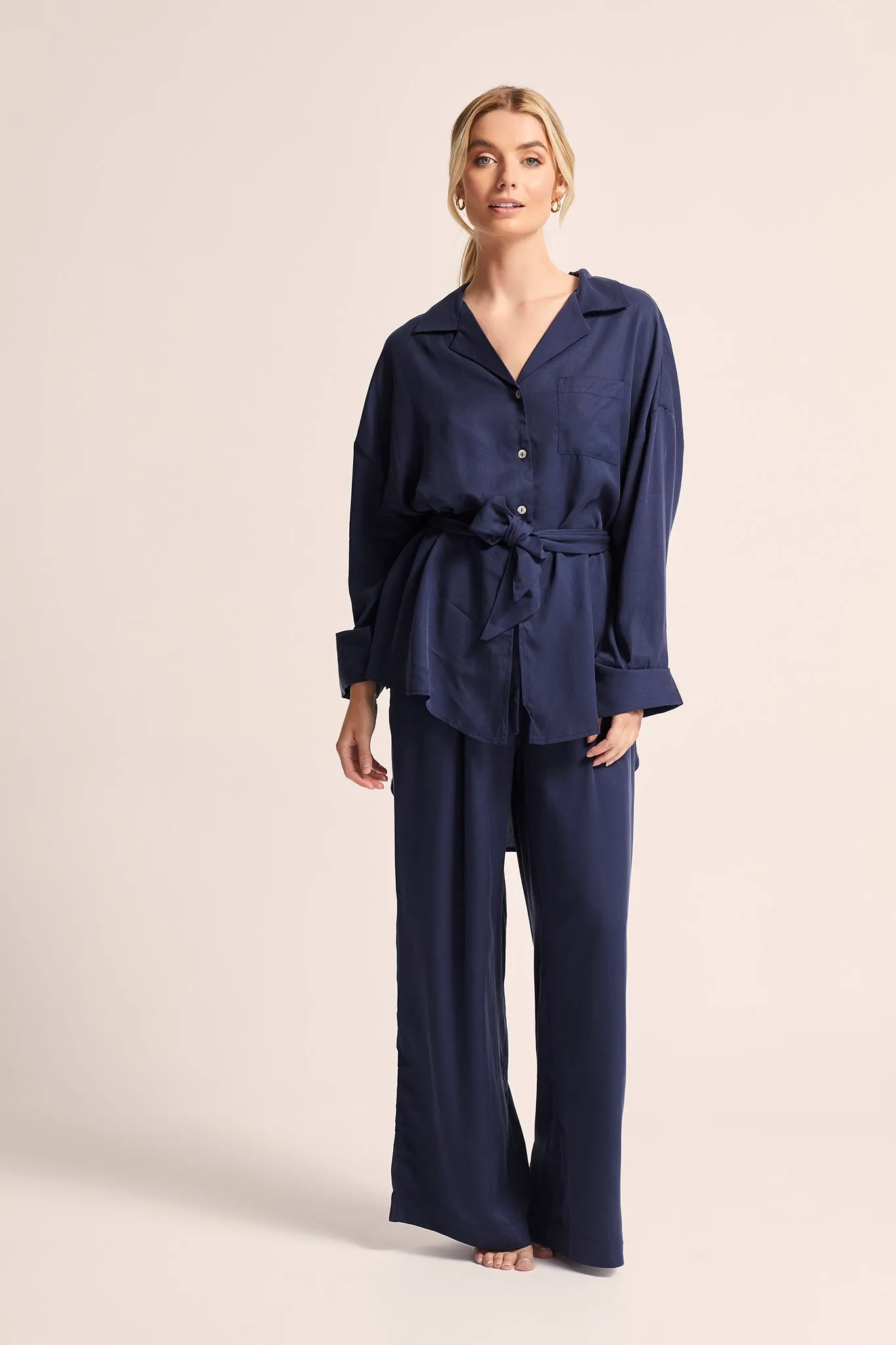 Genevieve Tencel™ Pyjama Set - Navy