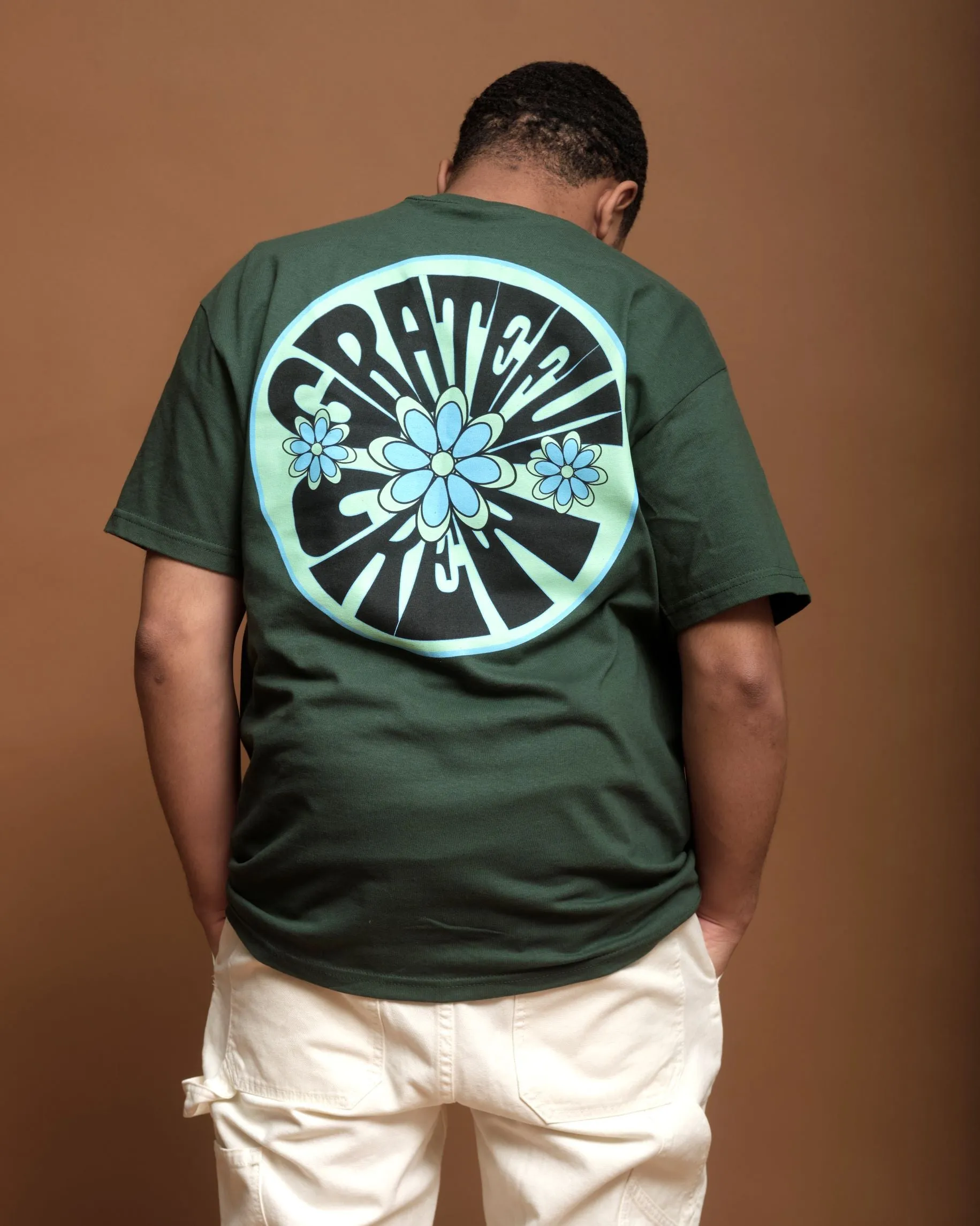 Grateful Crew Tee- Forest Green