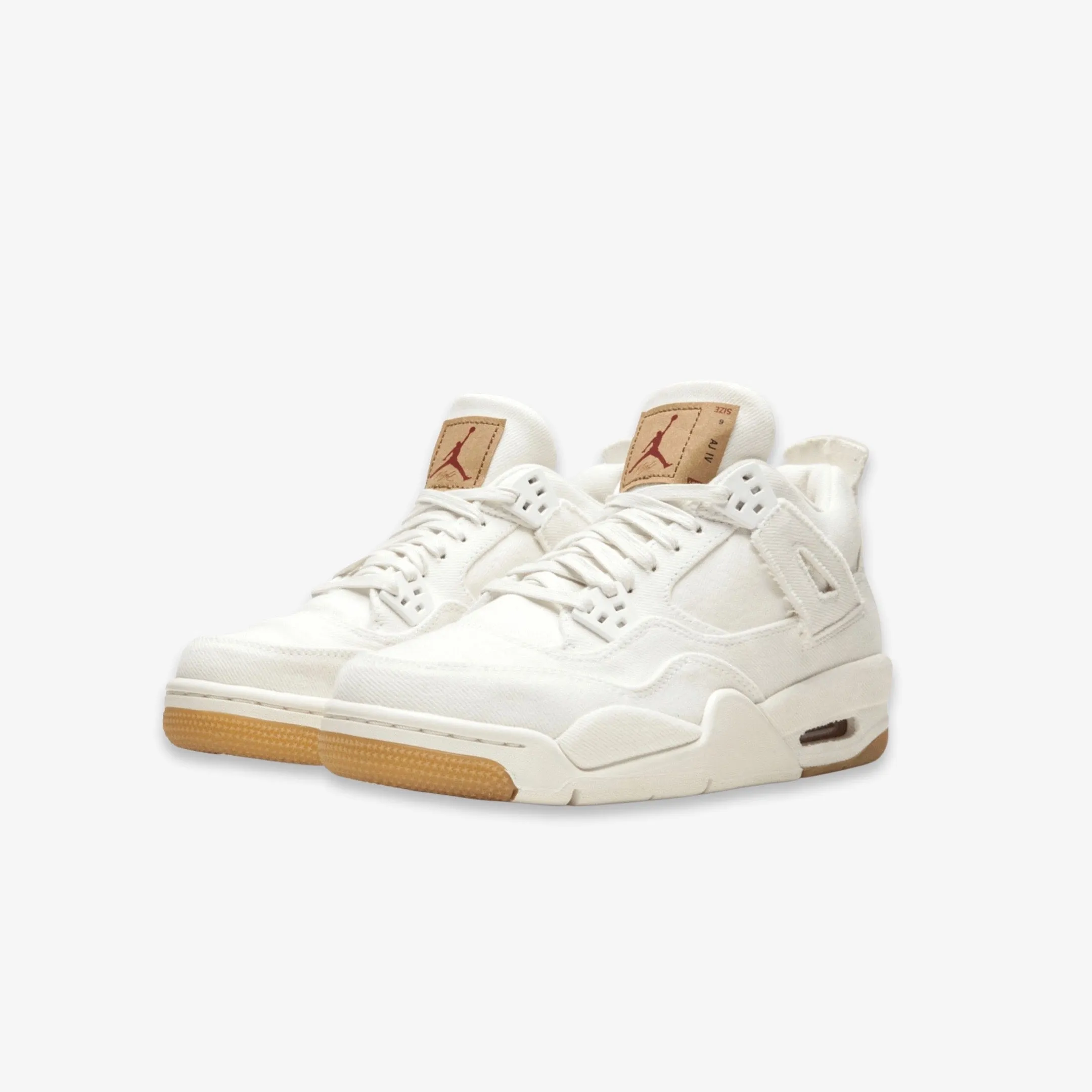 (GS) Air Jordan 4 Retro Levi's NRG 'White Denim' (Levi's Tag) (2018) AQ9103-100