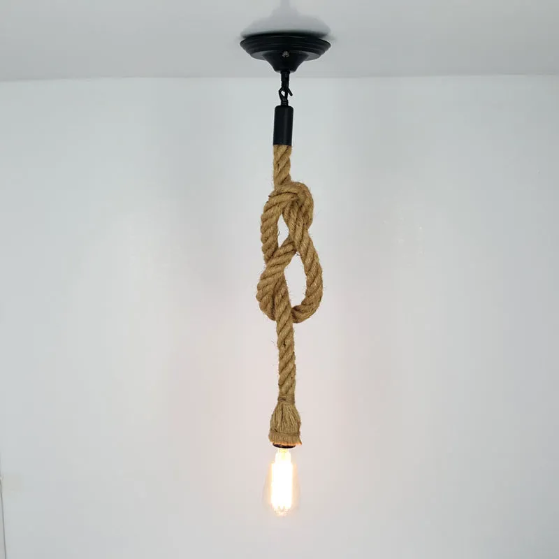 Hemp Rope Hanging Lights Holder