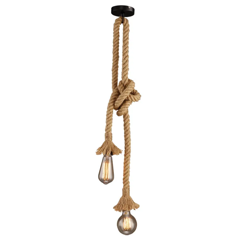 Hemp Rope Hanging Lights Holder