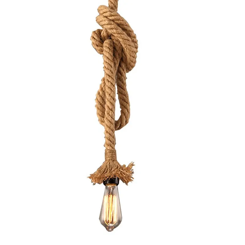 Hemp Rope Hanging Lights Holder