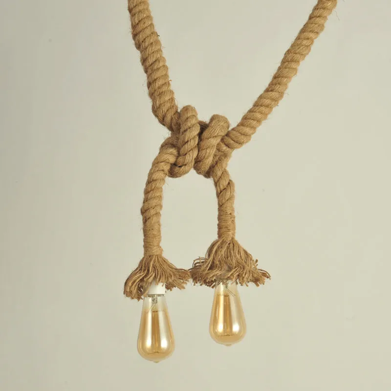 Hemp Rope Hanging Lights Holder