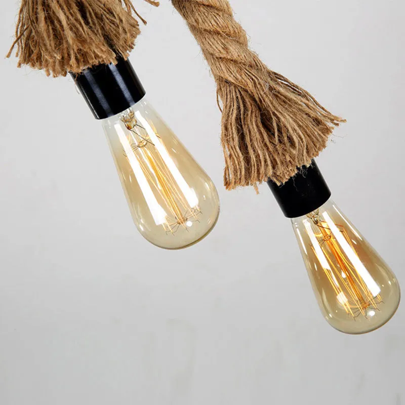 Hemp Rope Hanging Lights Holder