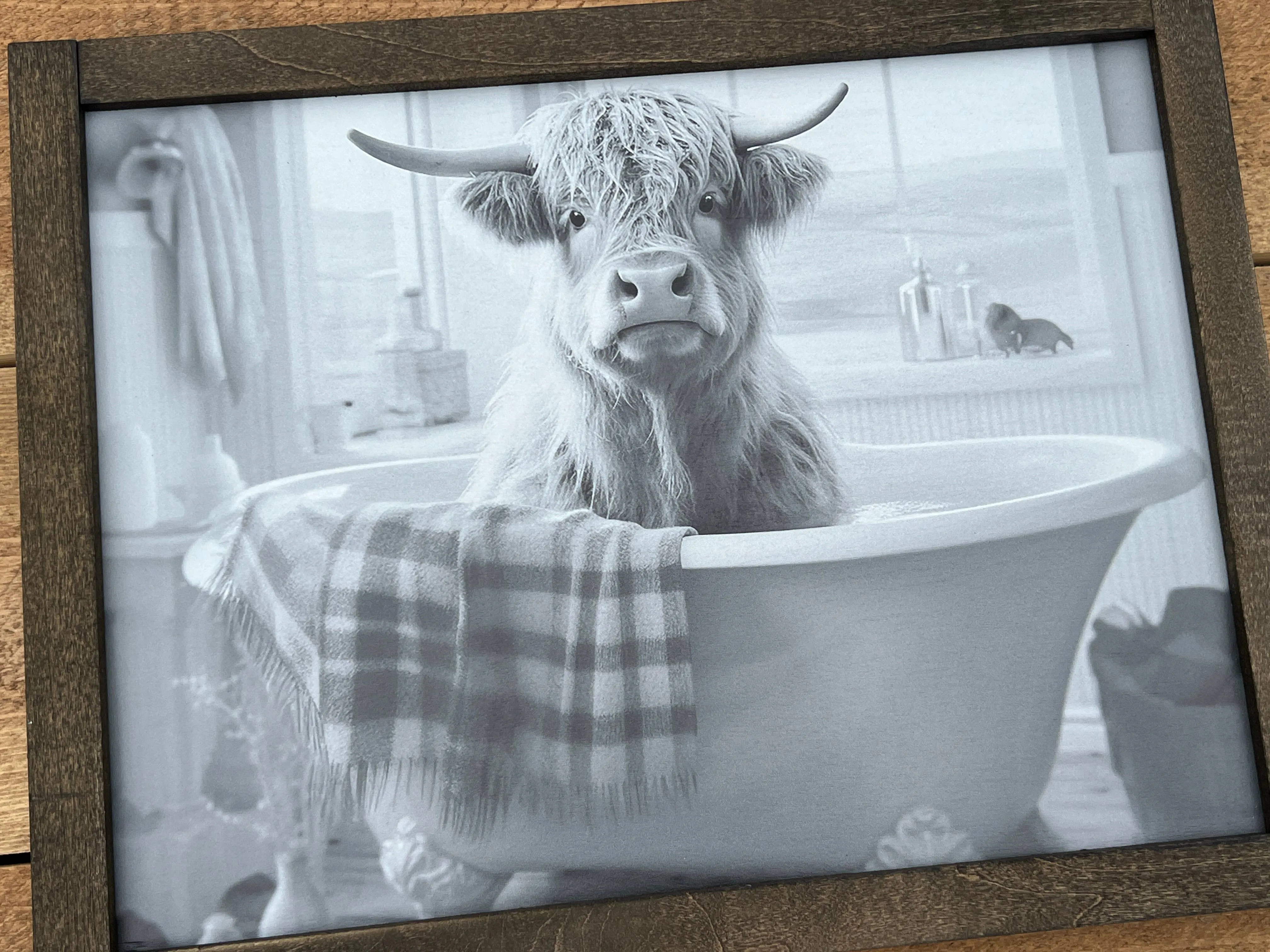 Highland Cow Bathtub 2: 6x8 / Jacobean