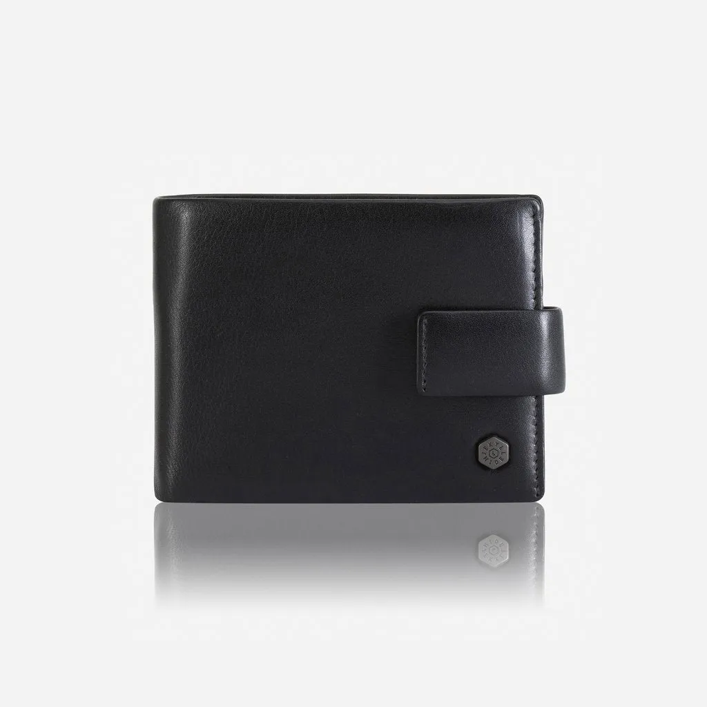 Jekyll & Hide Monaco Billfold Wallet With Coin And ID Window, Black