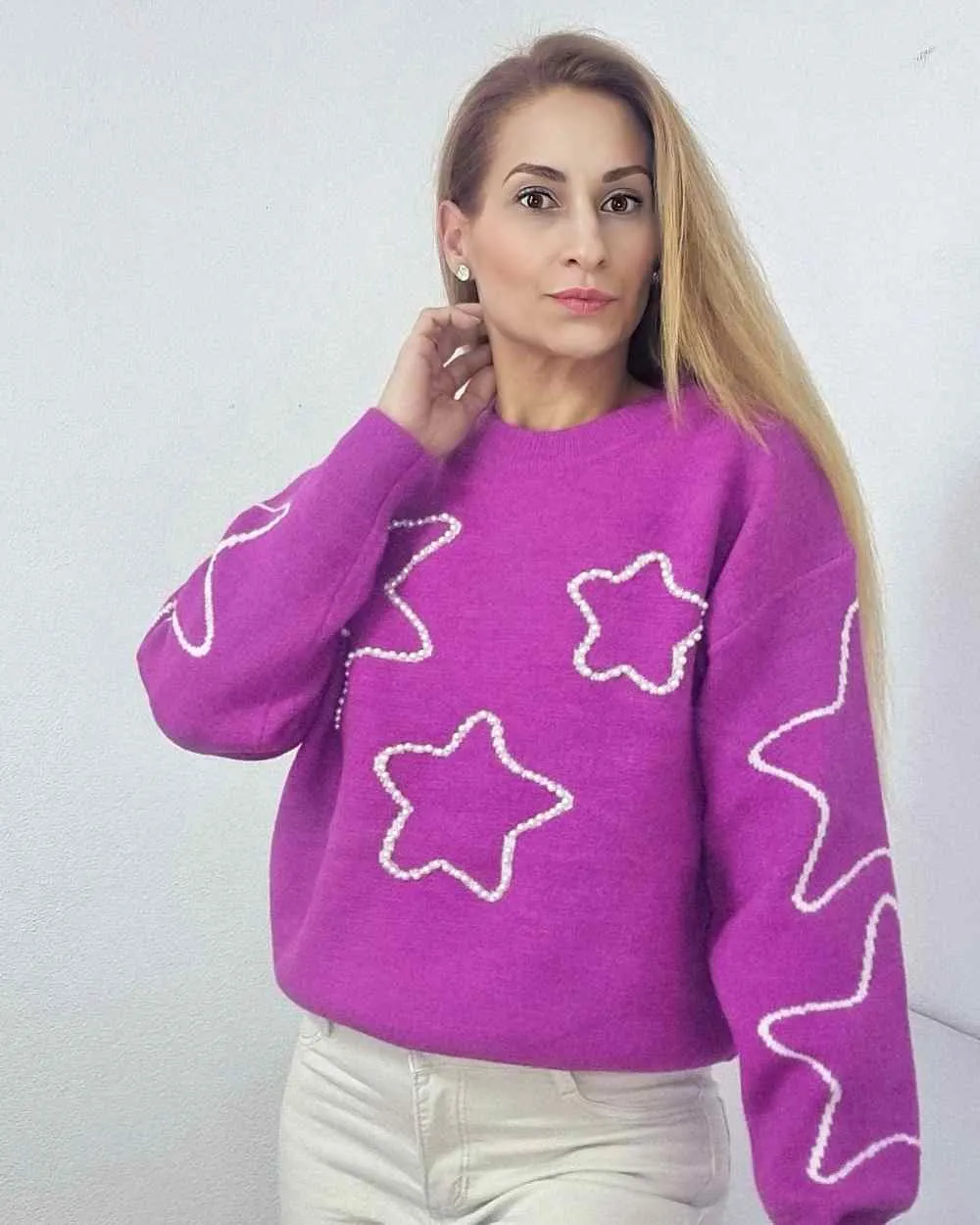 Jersey Estrellas Perla - Damen Winterpullover