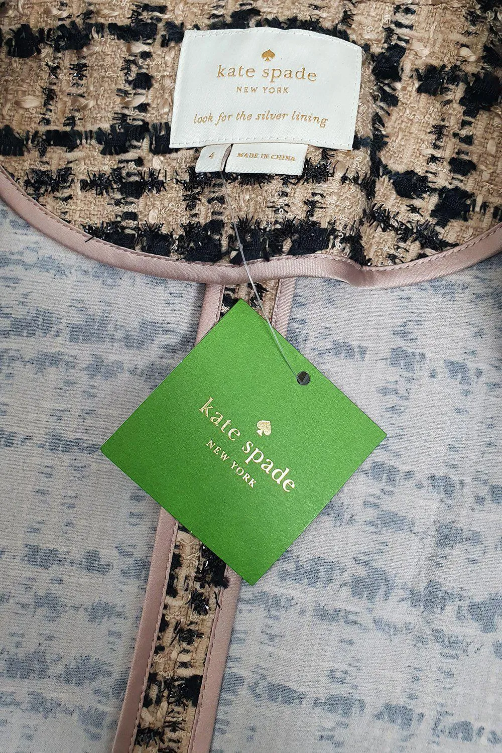 KATE SPADE New York Bi Colour Heart It Tweed Blazer (US 04 | UK 08)