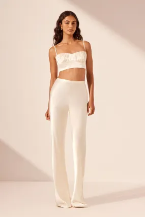 LA LUNE BIAS CUT PANT - CREAM