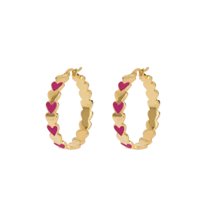 Large Beloved Mauve Hoop Earrings