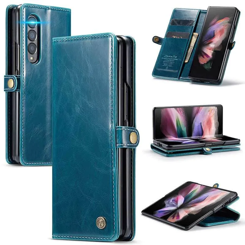 Luxury Flip Leather Card Slots Phone Case for Galaxy Z Fold 3 5G