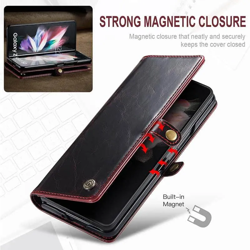 Luxury Flip Leather Card Slots Phone Case for Galaxy Z Fold 3 5G