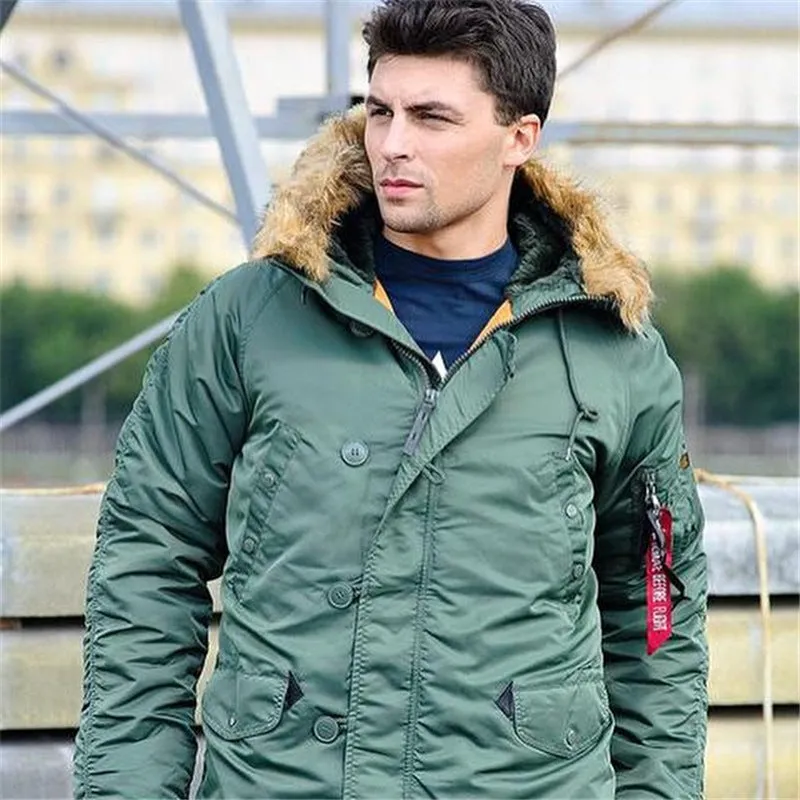 N3B Military  Long Parka Men Bomber Jacket