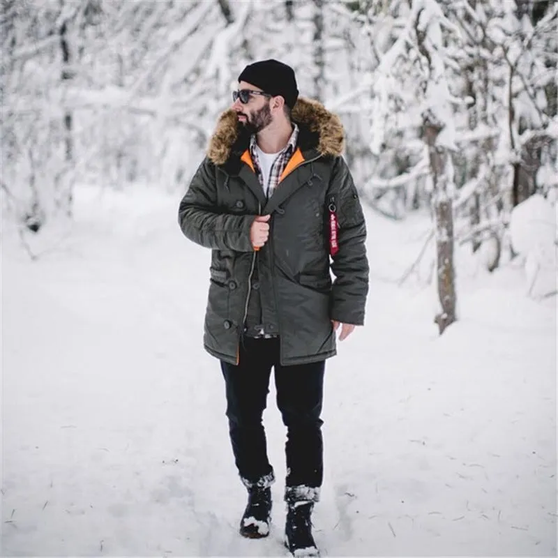 N3B Military  Long Parka Men Bomber Jacket