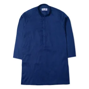 Navy Bnad Collar Kurta