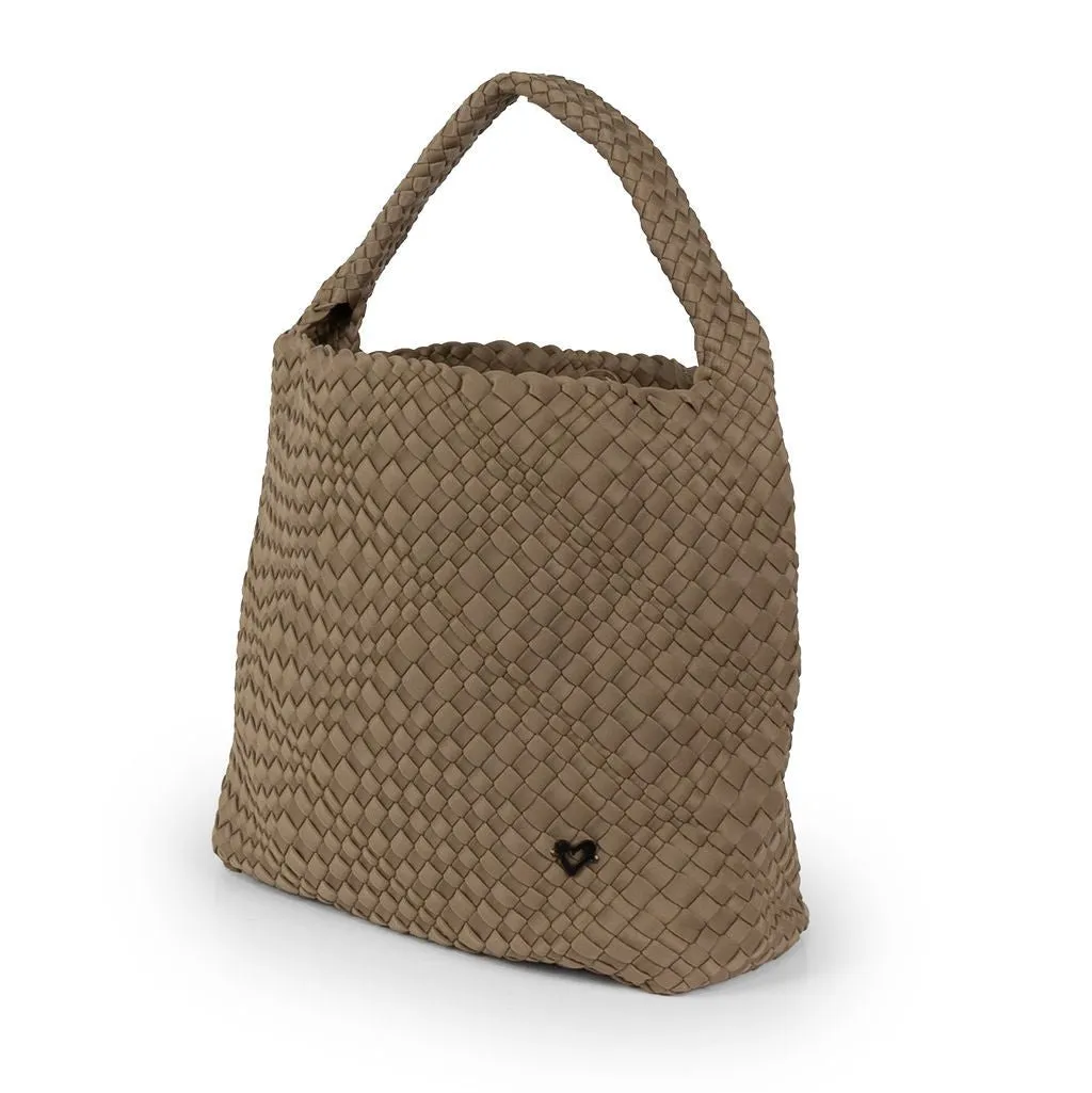 NEW: Langford Woven Hobo Tote - Buff