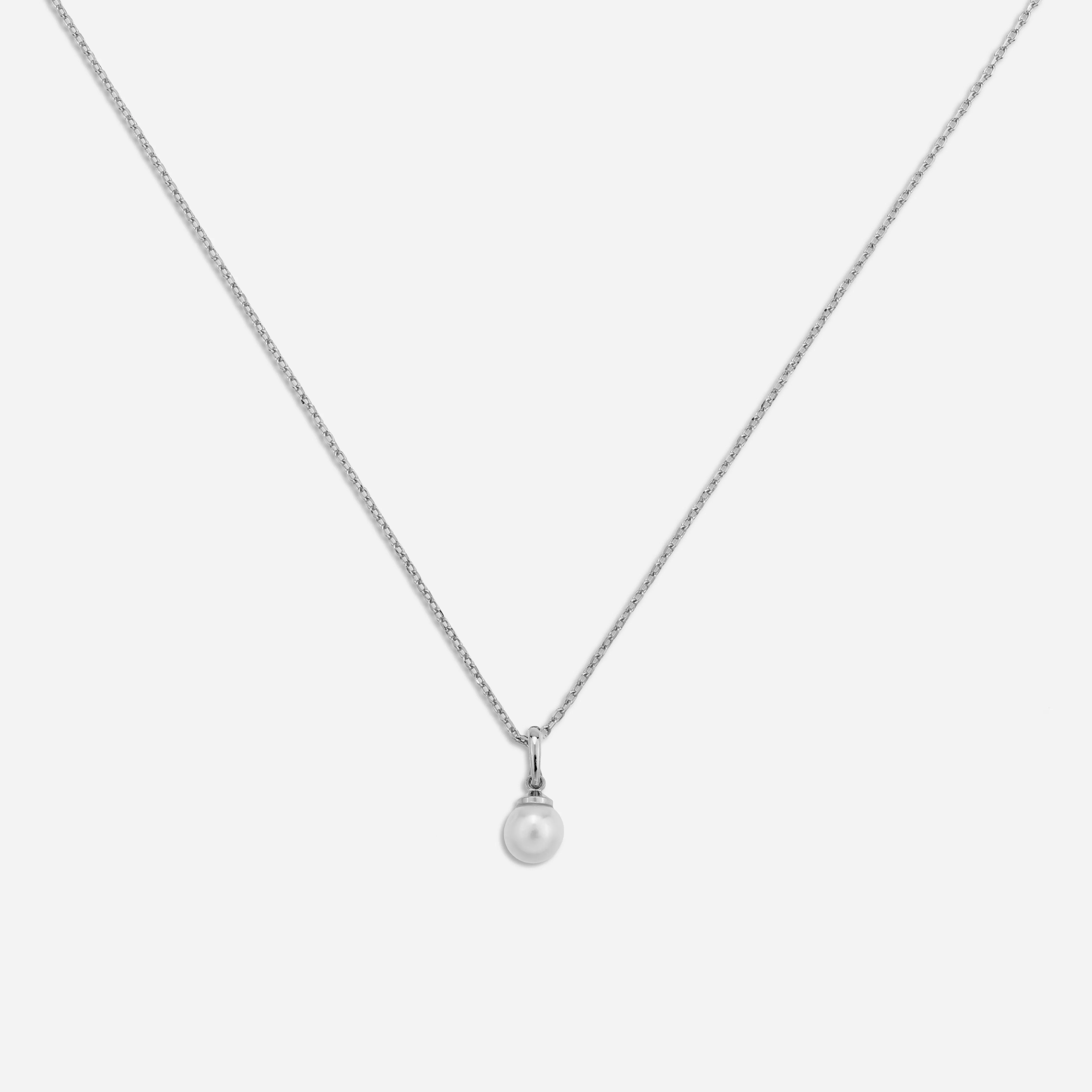 Palmer Pearl Necklace - Silver