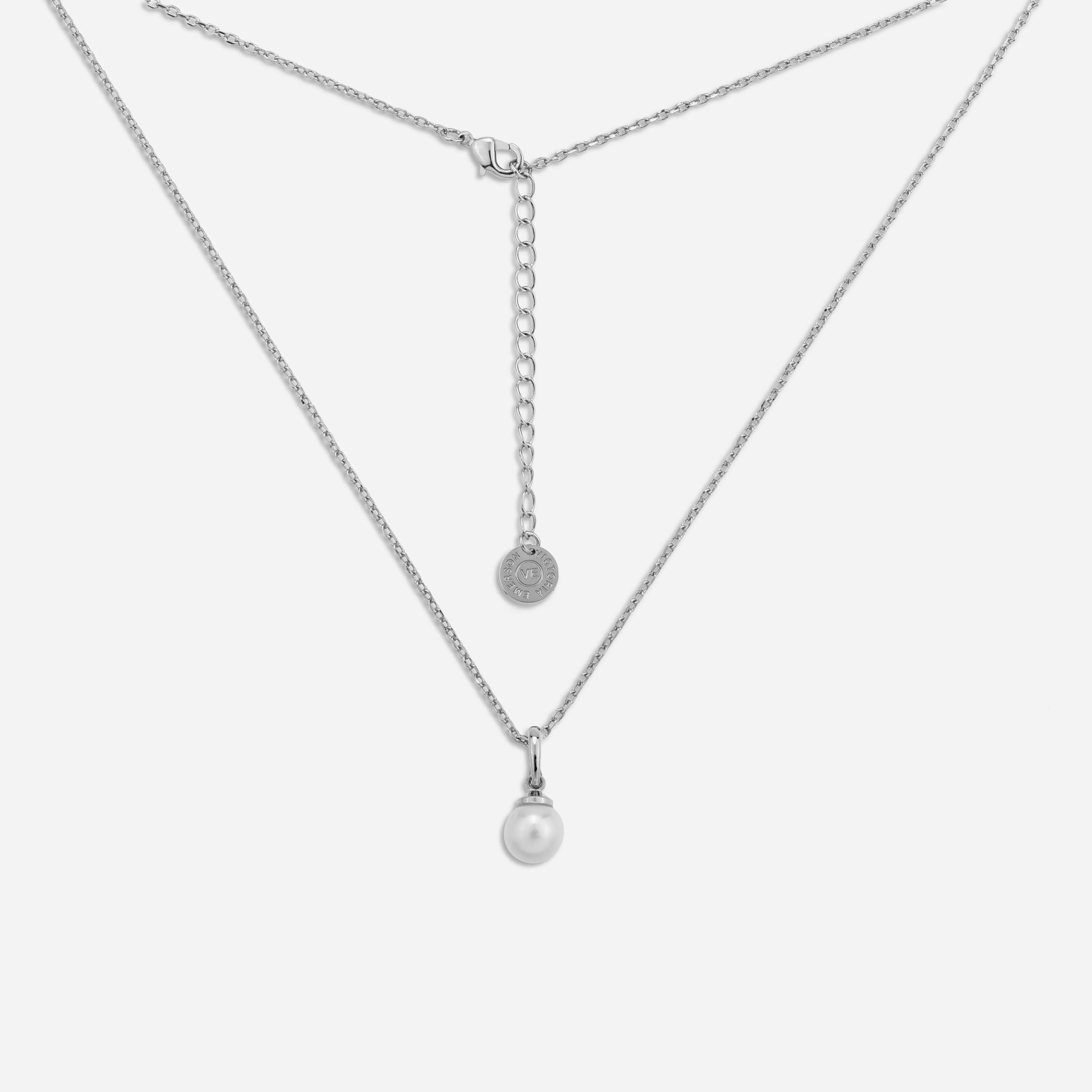 Palmer Pearl Necklace - Silver