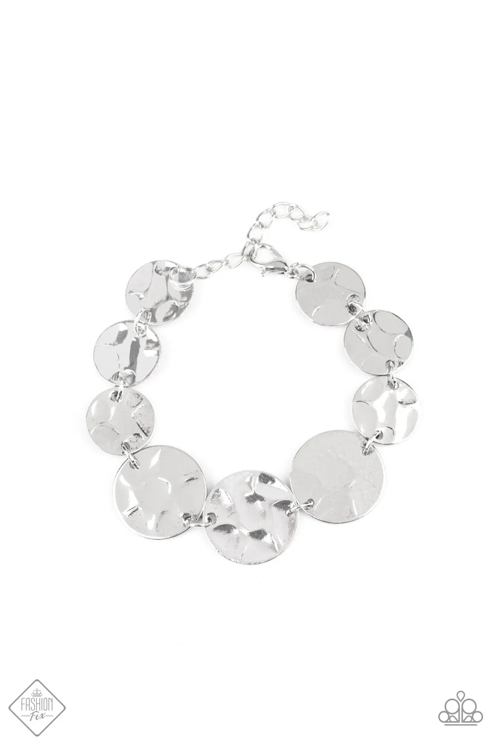 Paparazzi Accessories  - Rustic Reflections Fashion Fix Silver Bracelet January 2020