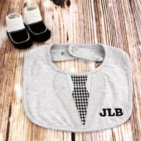 Personalized Baby Boy's Bib & Booties Set