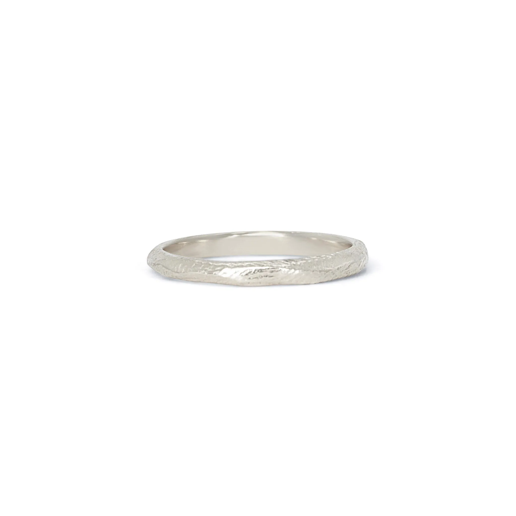 Platinum Carved Wedding Band 2mm