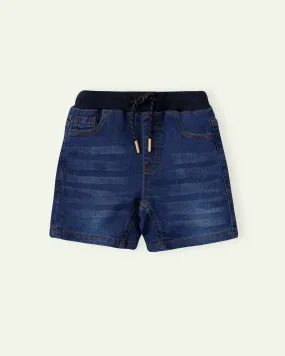 Pull-up Denim Shorts