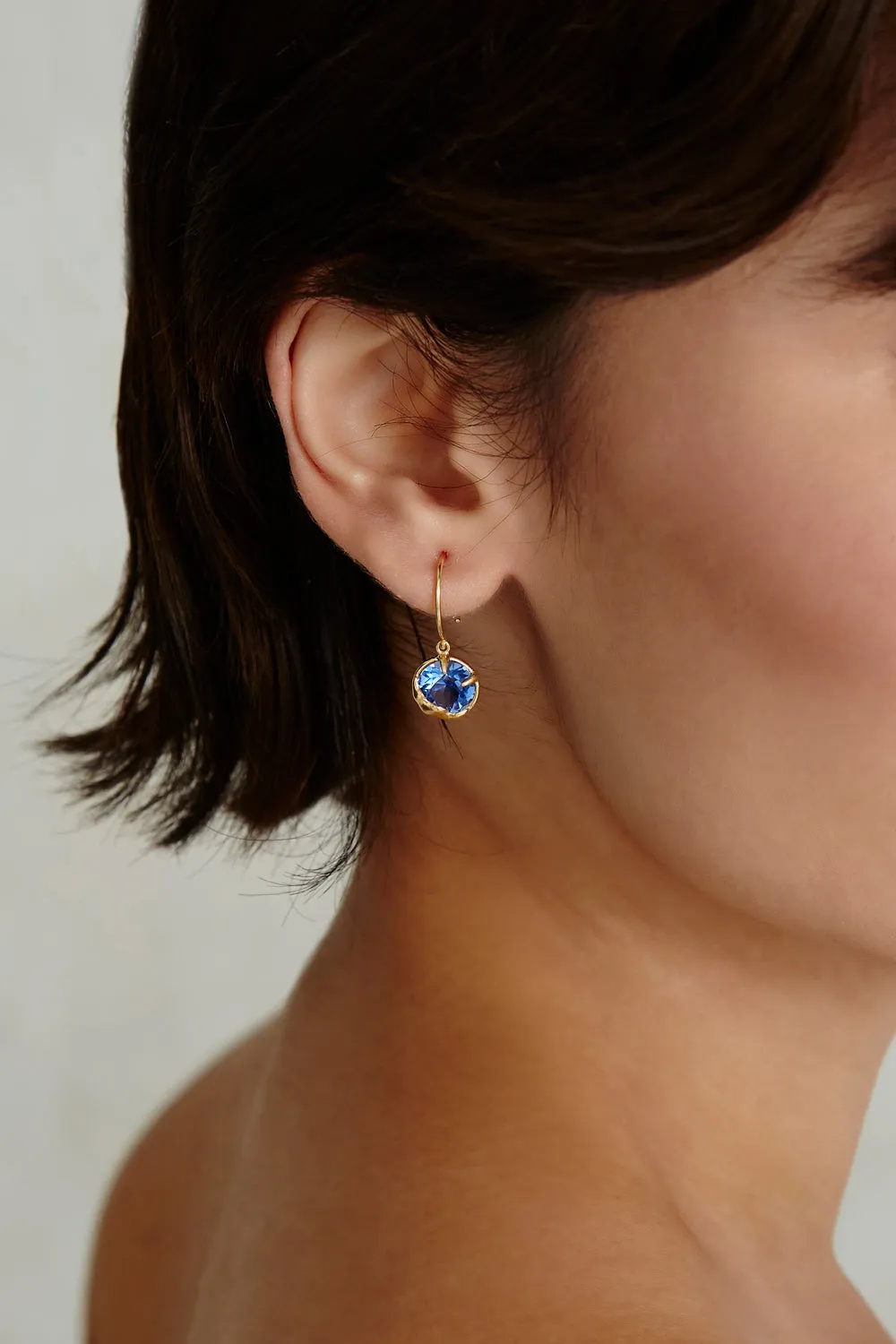 September Birthstone Earrings Sapphire Crystal